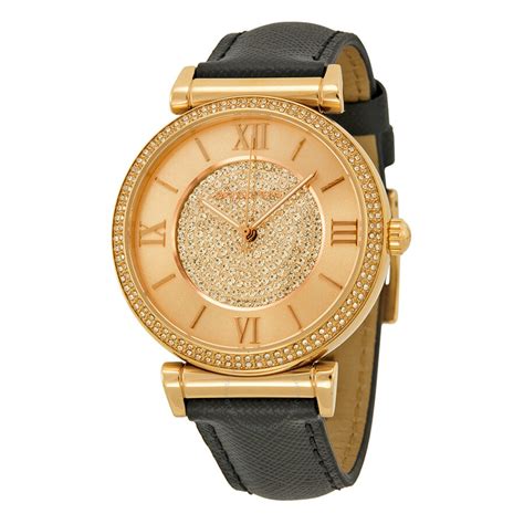 michael kors black watch crystal